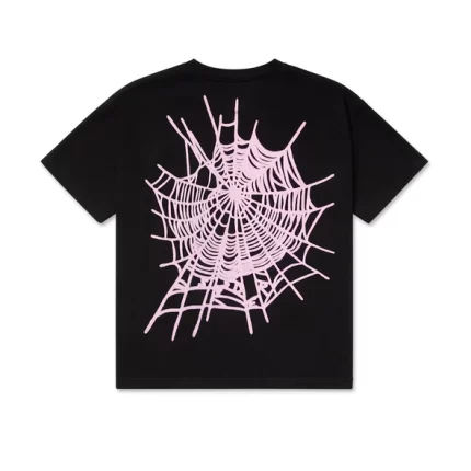 Black and Pink sp5der Web Tshirt